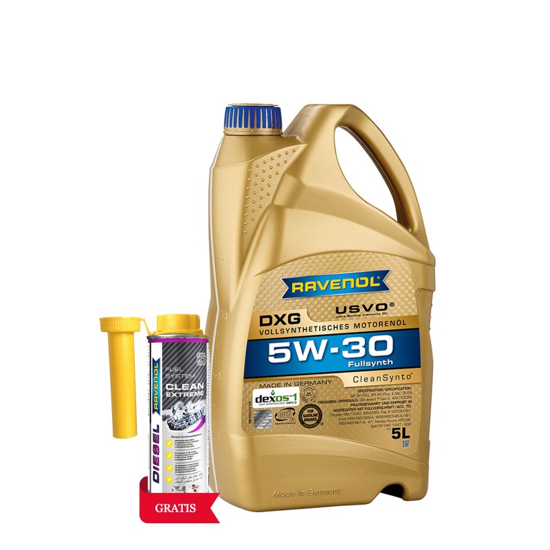 RAV DXG 5W-30 5L USVO +  Diesel Clean Extreme 0.3L GRATIS