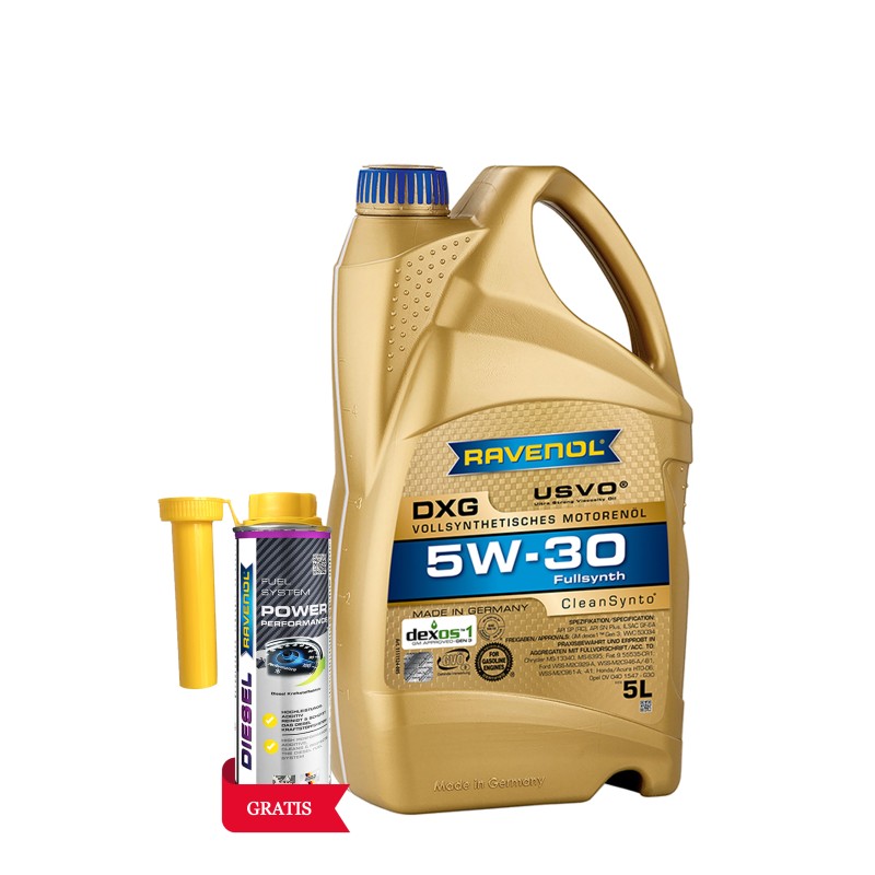 RAV DXG 5W-30 5L USVO +  Diesel Power Perf 0.3L GRATIS