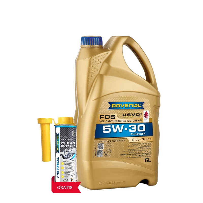 RAV FDS 5W-30 5L USVO +  Petrol Clean Extreme 0.3L GRATIS
