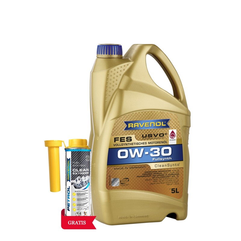 RAV FES 0W-30 5L USVO +  Petrol Clean Extreme 0.3L GRATIS