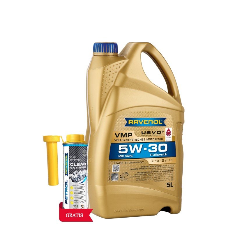 RAV VMP 5W-30 5L USVO +  Petrol Clean Extreme 0.3L GRATIS
