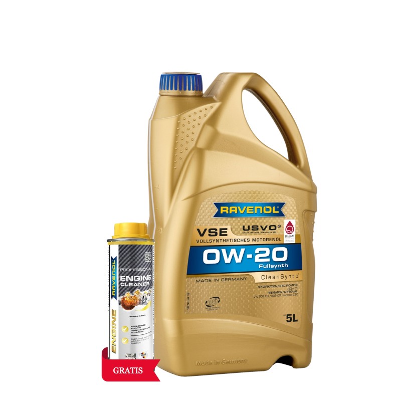 RAV VSE 0W-20 5L USVO + Prof Engine Cleaner 0.3L GRATIS