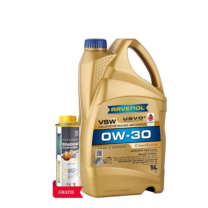 RAV VSW 0W-30 5L USVO + Prof Engine Cleaner 0.3L GRATIS